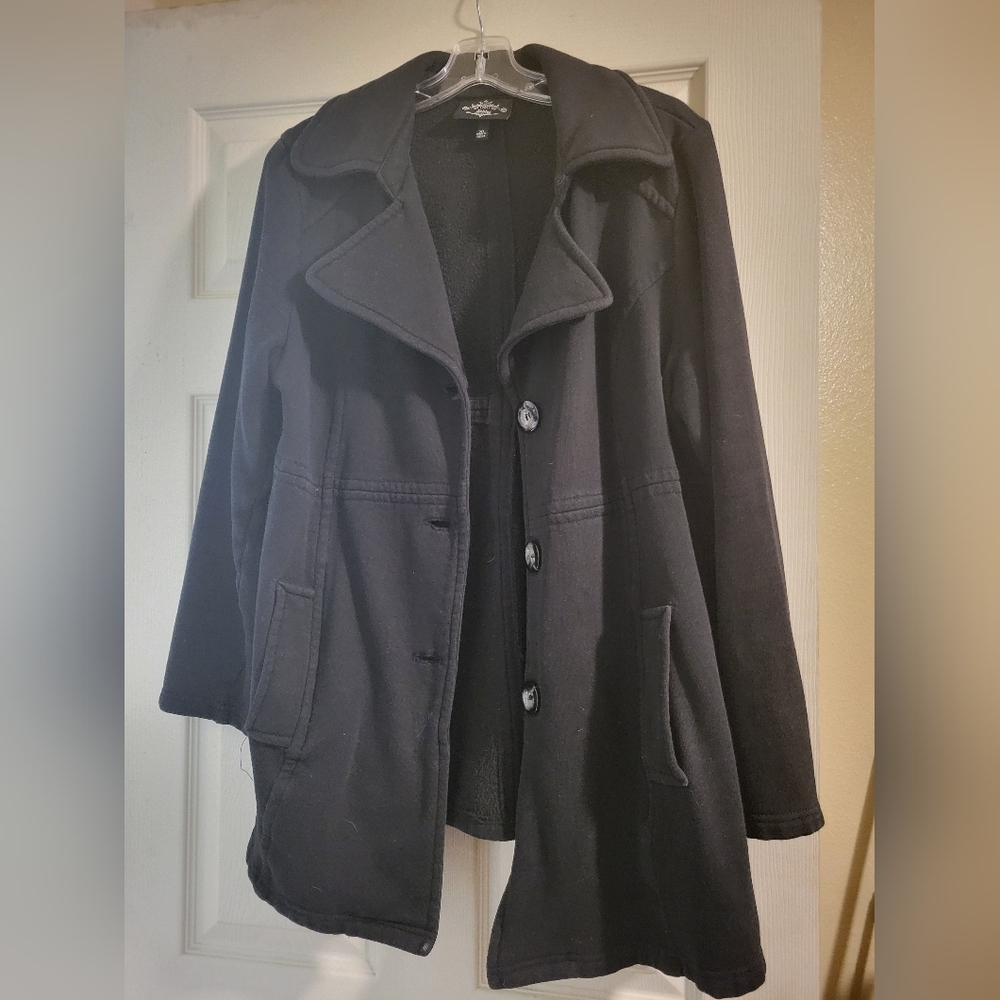 Sebby Black Trench Coat for Women